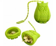 貓頭鷹硅膠茶漏，創(chuàng)意硅膠泡茶過濾器_硅膠用品